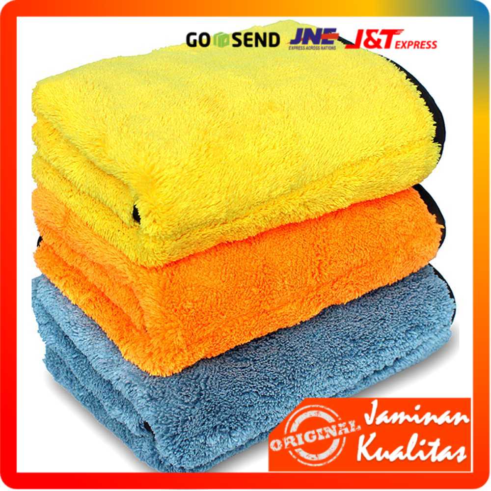 Grab Medan Kain Lap Handuk Microfiber 600 800 gsm 40 x 30 cm Mobil Kaca Dapur Serbet Rumah Awet