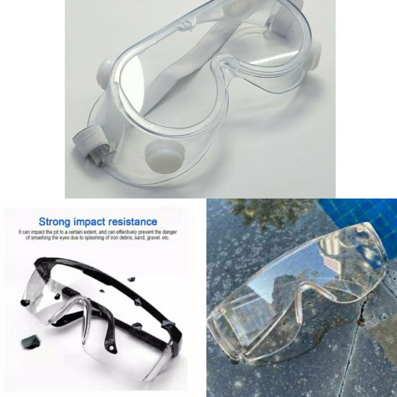 COD Kacamata Safety Goggle Melindungi dari droples, api pengelasan,  gas bawangl