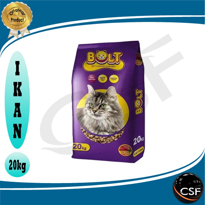 Makanan Kucing kering BOLT 20kg All Varian ( GRAB GOSEND )