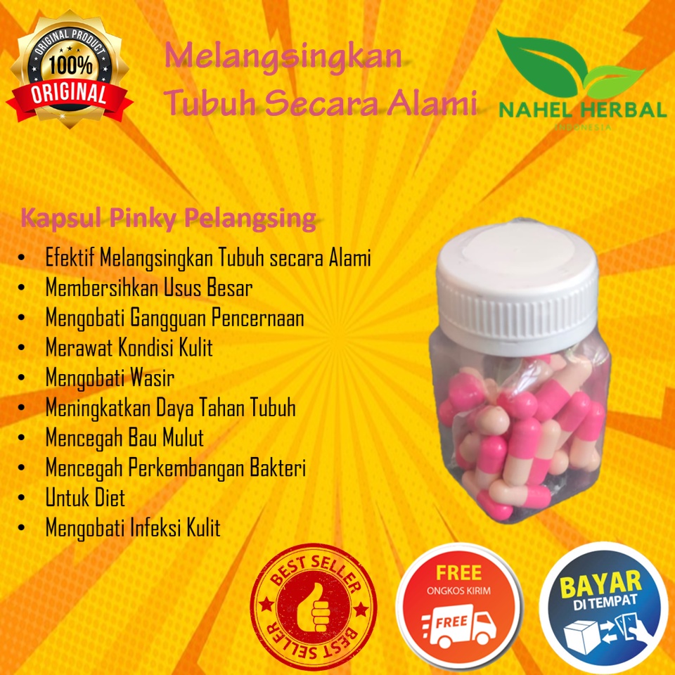 Promo Dan Diskon - Asli Kapsul Pink1 Pinky Pelangsing Original 100% Ampuh BPOM - Paket Slimming Obat