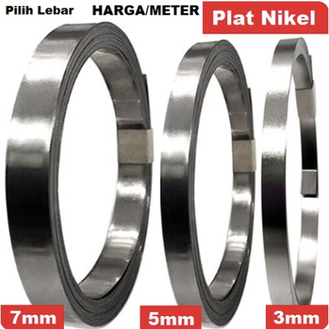 Plat Nikel Baja Baterai 18650 3mm 5mm 7mm Pure Nickle Plate 3,5,7 mm