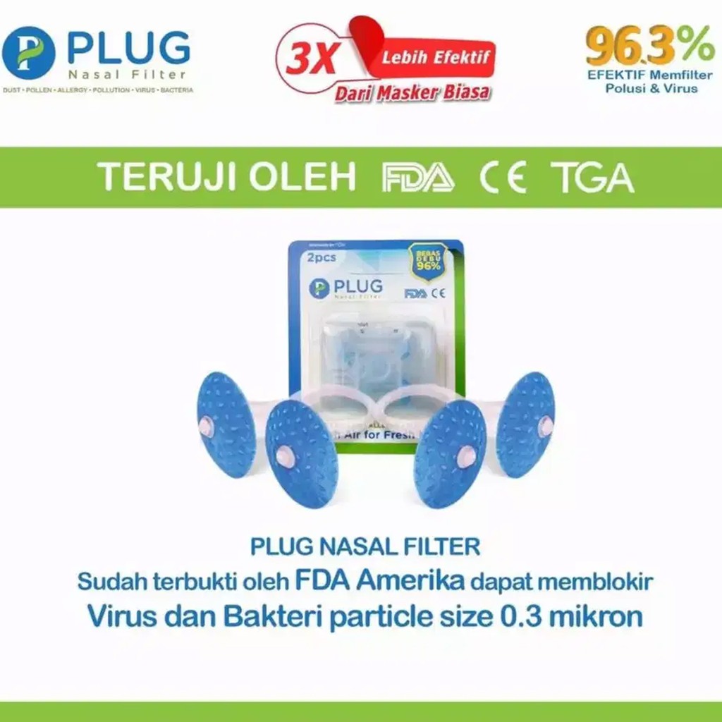 Plug nasal Filter/Masker Hidung Bebas Polusi