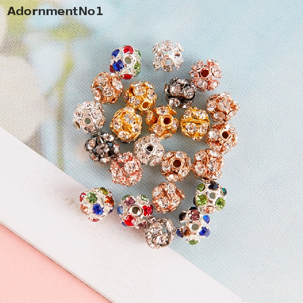 (AdornmentNo1) 20pcs Manik-Manik bayberry Bahan Metal Hias Berlian Untuk Membuat Perhiasan Gelang