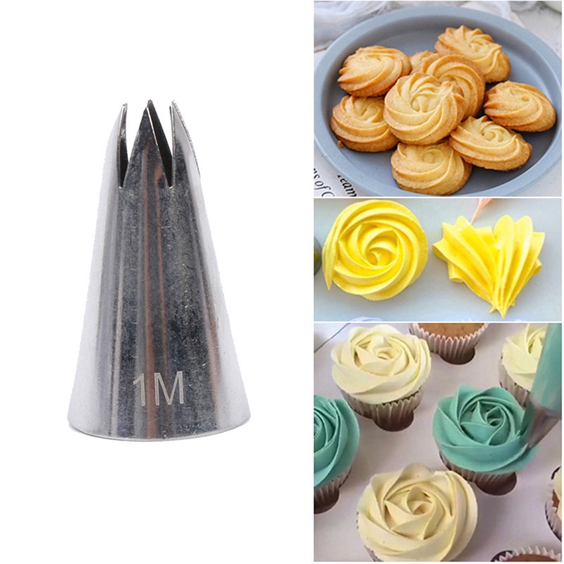 Home &amp; Living # 1c # 1e # 1g 4pcs Ujung Mulut Pipa Icing Untuk Dekorasi Kue / Cupcake