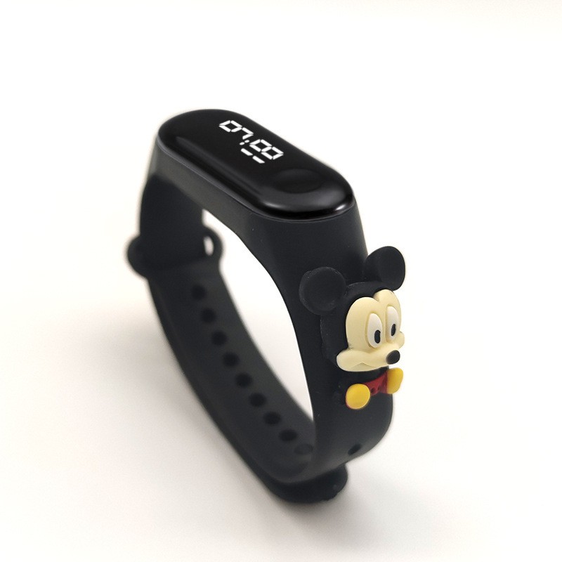 Retaily - J176 Jam Tangan Anak Elektronik Led Motif Kartun Tahan Air Termurah-Mickey