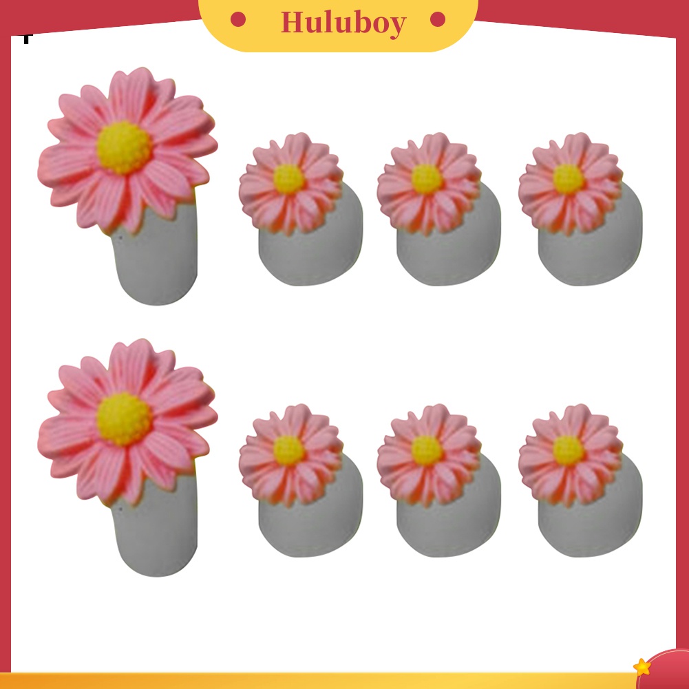 Huluboy Huluboy♡ 8pcs Pemisah Jari Kaki Bentuk Bunga / Hati / Bulat Bahan Silikon
