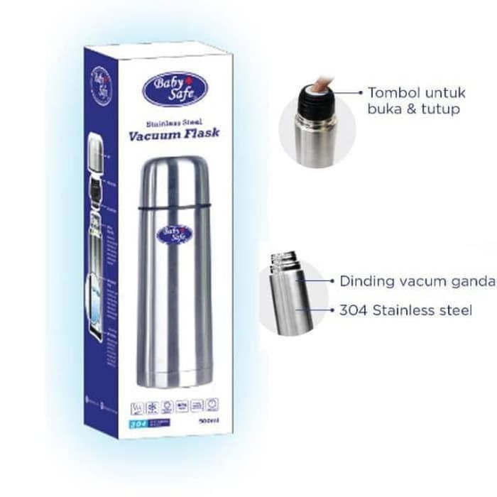 Baby Safe Stainless Steel Vacuum Flask 500ml TER02 Termos Air