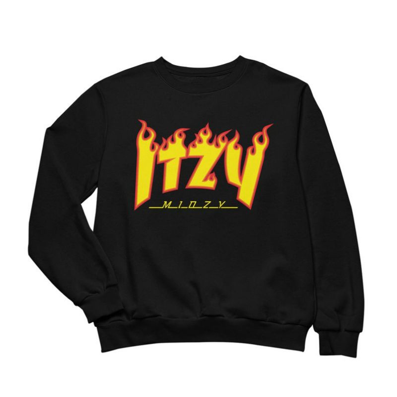 S - XXXXXL(6XL) Hoodie ITZY Korean style Idol Kpop Shopee 10.10 BIGSIZE JUMBO Sweater MINZY OVERSIZE Loose Long Sleeve