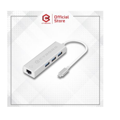 Type-c to lan rj45 with usb A 3.0 hub 3 port cyborg gigabit 1000Mbps 5Gbps ethernet adapter c200 jcx-005-lan 100-u3