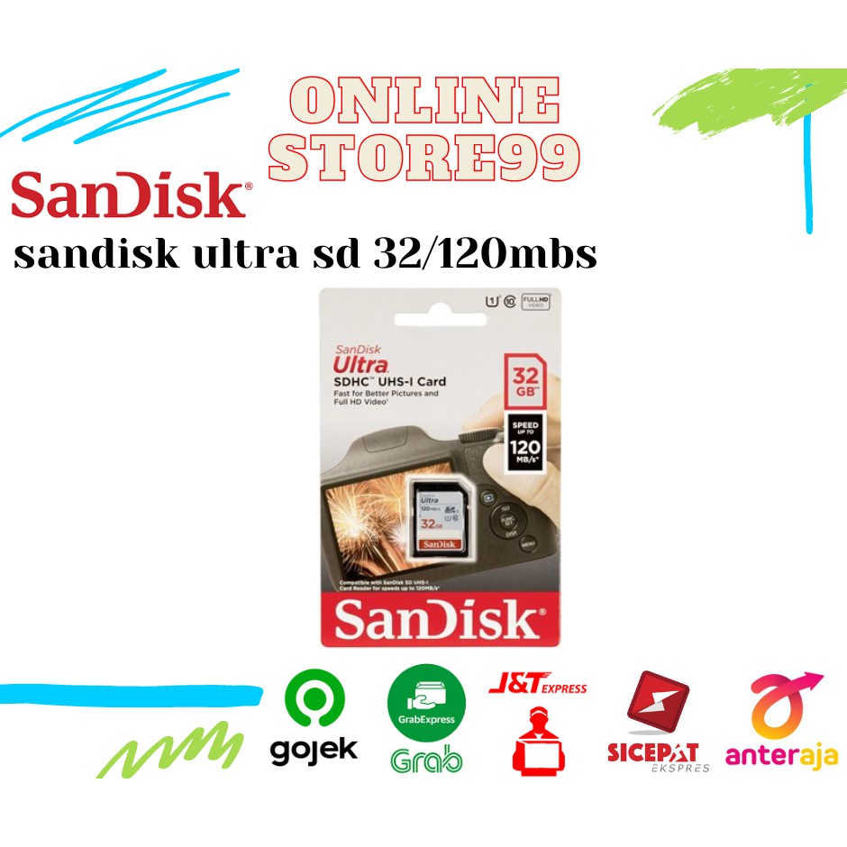 SANDISK ULTRA SD 32 GB 120Mbps ORIGINAL