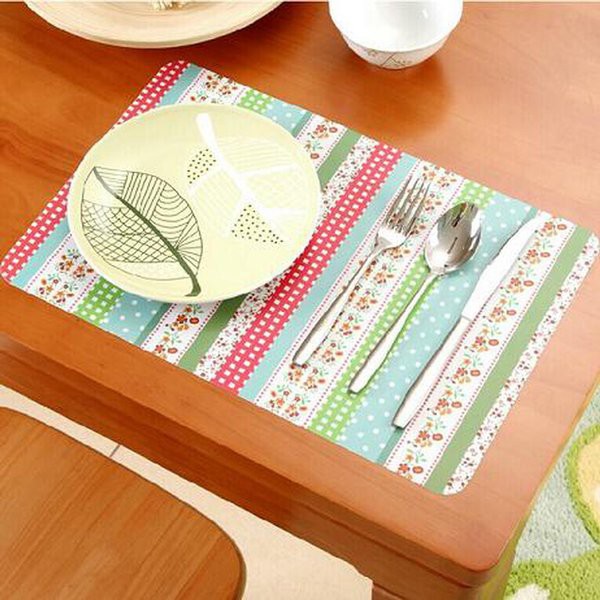TATAKAN SET ALAS PIRING DAN GELAS Taplak meja makan Bahan PVC Ringan Modern Higienis Dan Tahan Panas