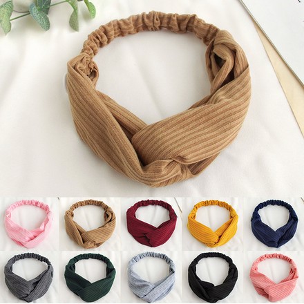 GO!BD222 BANDO SIMPUL GARIS POLOS CEWEK BANDANA TWIST ELASTIS WANITA GAYA FASHION KOREA COD