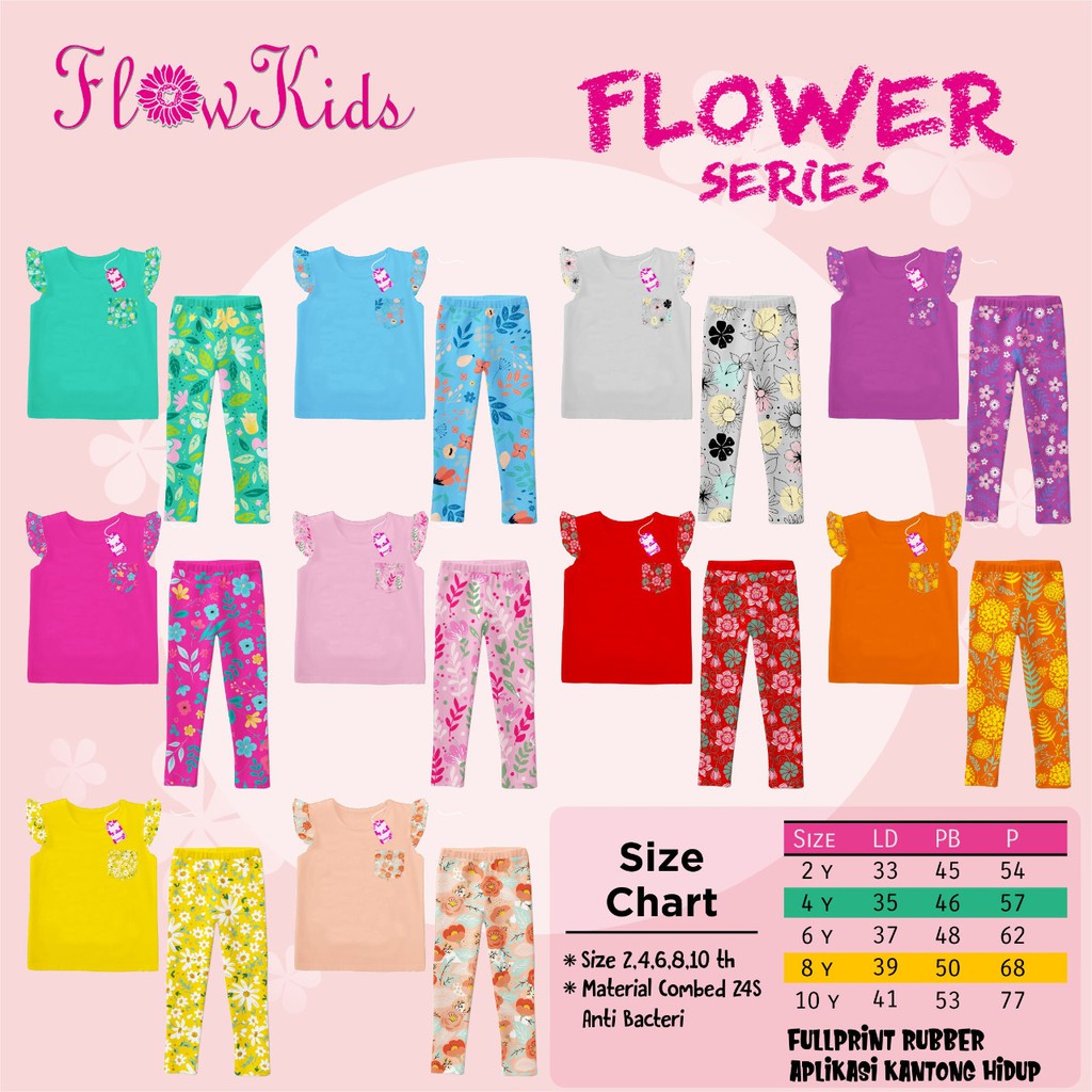 PAKAIAN ANAK PEREMPUAN FLOWER SERIES (FLOWKIDS)