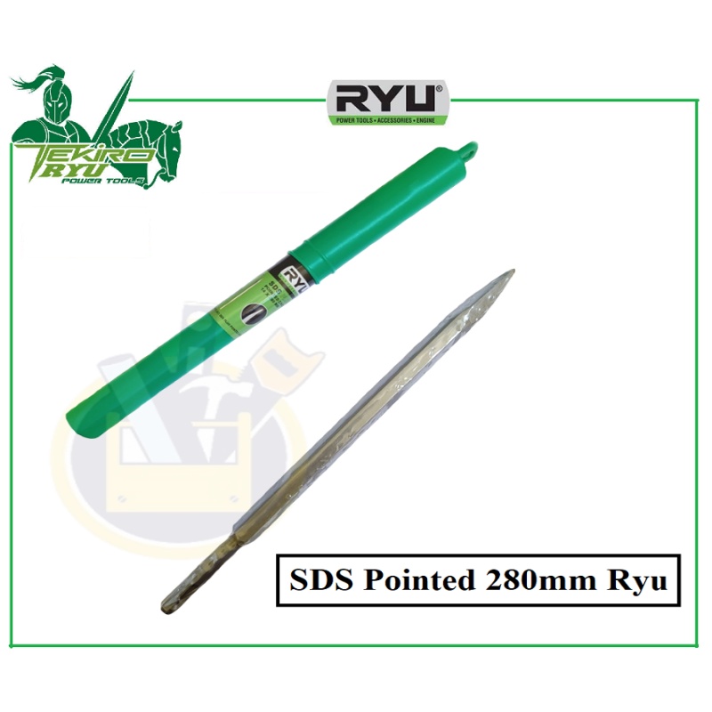 RYU MATA BOR BETEL SDS POINTED MATA BOR BOBOK PAHAT SDS LANCIP14 X 280MM / MATA BOR BOBOK TEMBOK BETON 280 MM