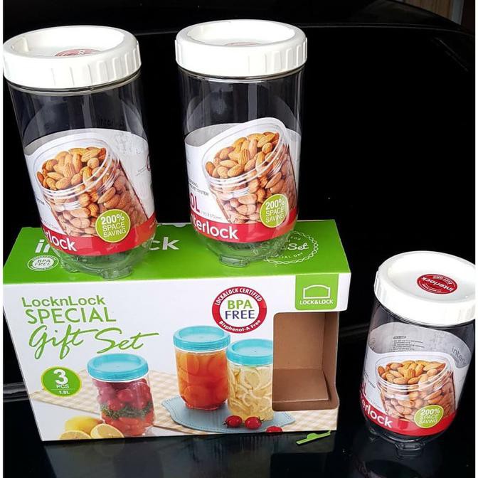 UPDATE LOCK & LOCK N LOCK INTERLOCK GIFT SET TOPLES (3PCS) INL302 LOCK&LOCK TERMURAH