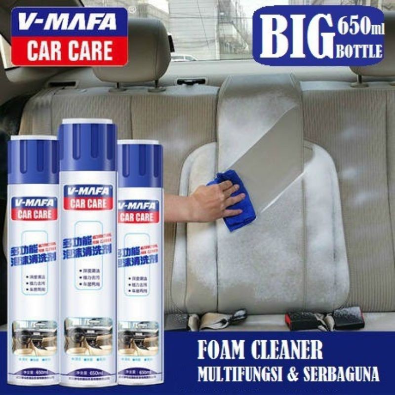 V-MAFA 650ml Cleaner Car Care Pembersih Interior Mobil Tanpa Air Multifungsi Mobil Motor Sofa Sepatu