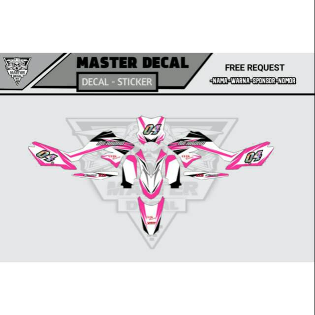 Decal sticker KLX BF/DTRACKER PINK