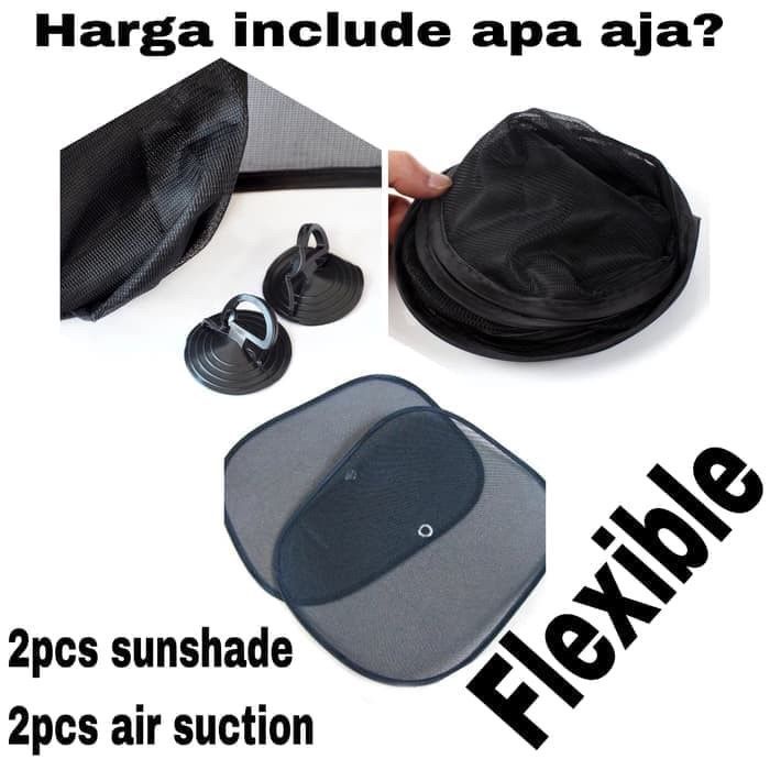 Sun Shade Shield Nilon Tabir Surya Pelindung Panas Mobil isi 2PCS