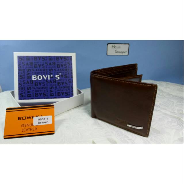Dompet Bovis Brown  H033-1 Dompet Kulit Pria  Dompet Laki Laki  Dompet Pria keren