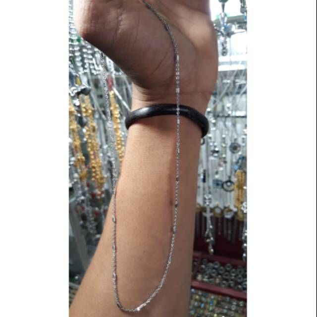 Kalung Model Langkah Besi Putih Asli Ternate