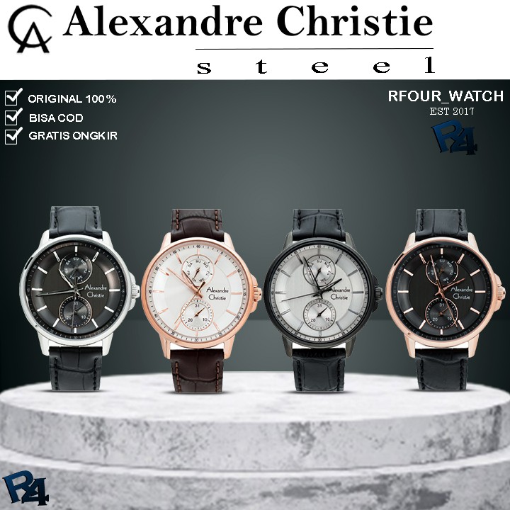 ALEXANDER CHRISTIE PRIA KULIT ORIGINAL JAM ALEXANDRE CHRISTIE PRIA JAM TANGAN ALEXANDER CRISTIE 6576