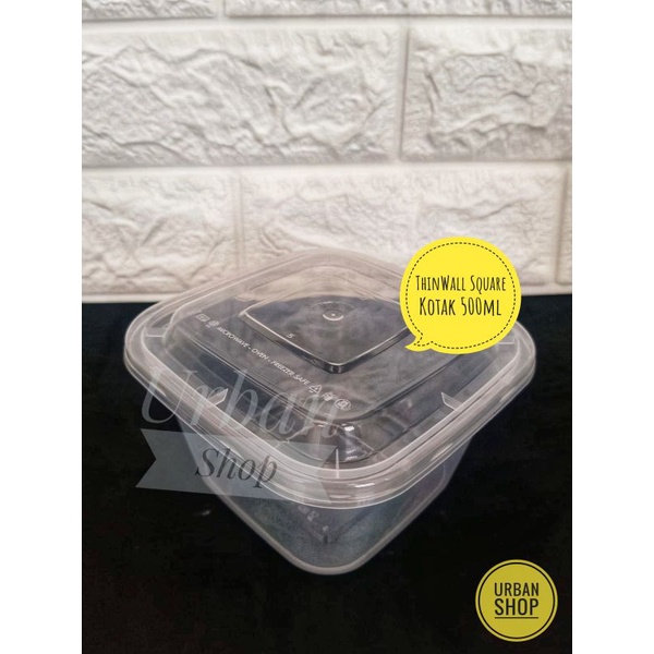 ThinWall Square Kotak 500ml Murah