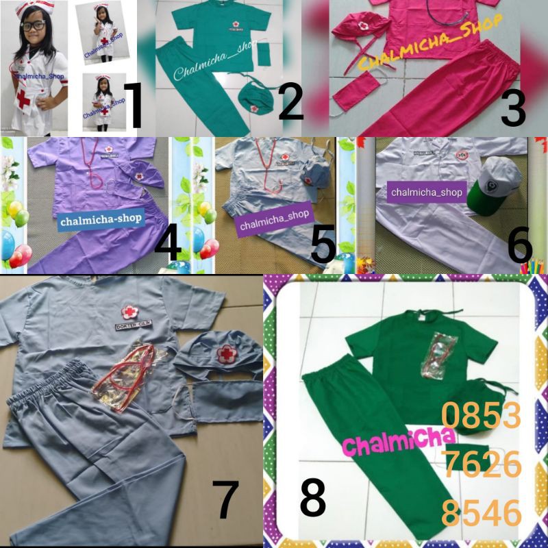 Baju profesi anak suster perawat dokter bidan