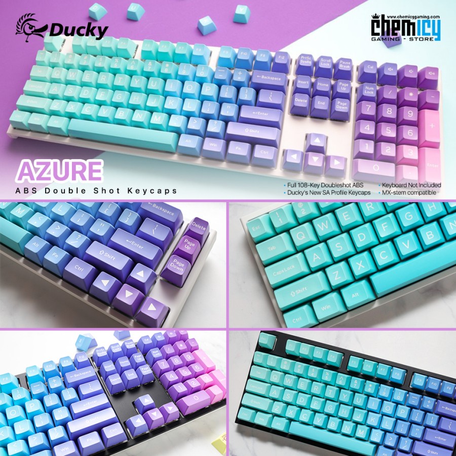 Ducky Azure SA Profile Double-shot Keycaps