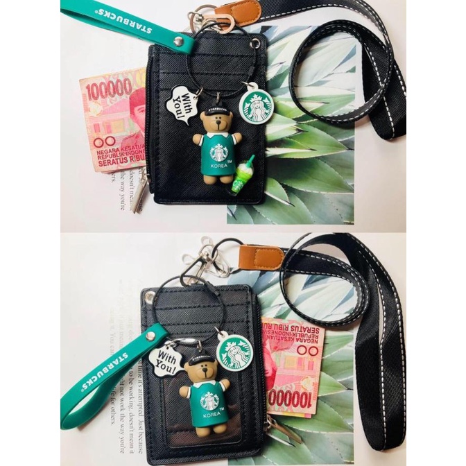 

TERBARU! Sweet summer Starbucks cute card holder& key chain