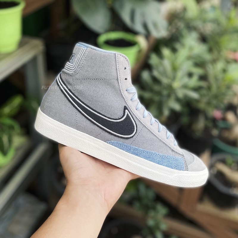 Nike Blazer Mid 77 Vintage Particle Grey Armoury Blue Original Resmi