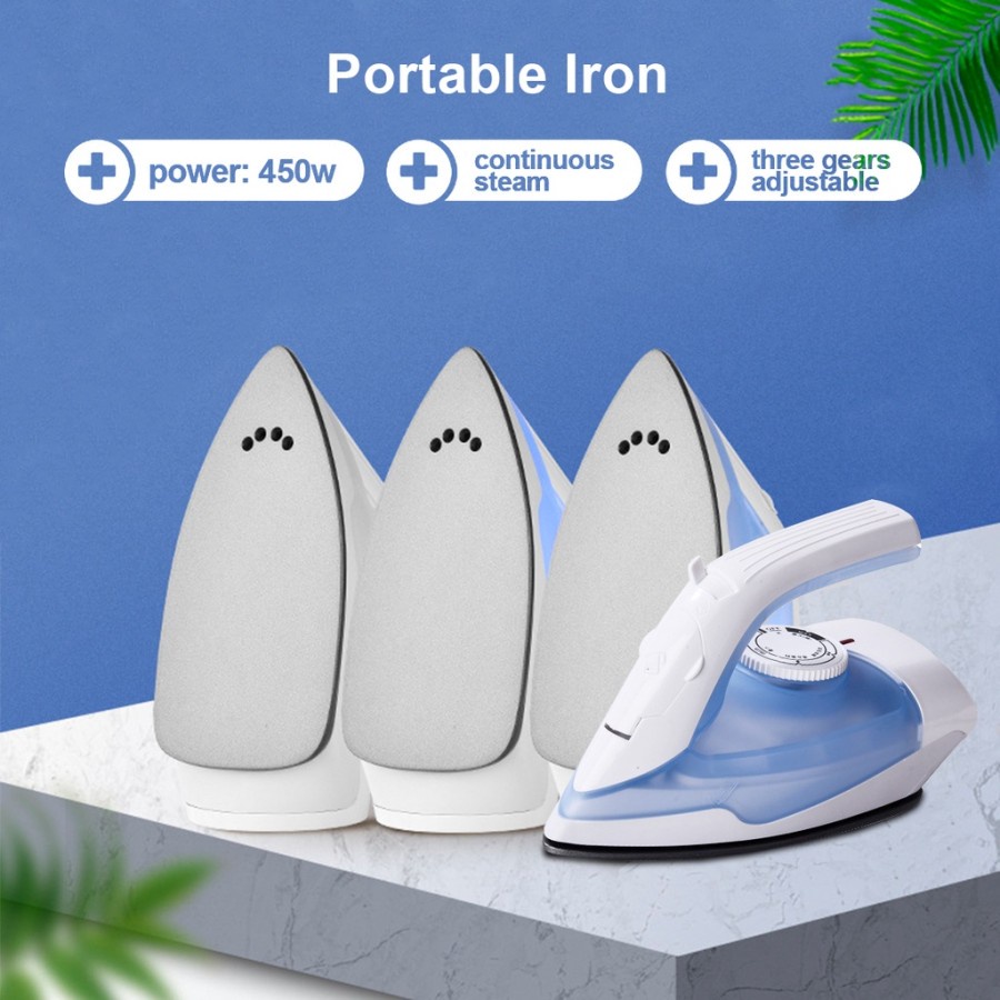 Setrika Uap Portable Iron 450W Steam Iron Mini Travel Setrika Uap