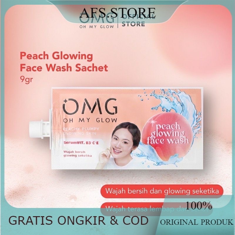 [SACHET] OMG Glow Peach Glowing Face Wash 7,5gr