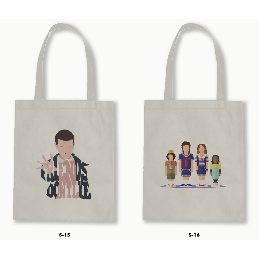 TOTE BAG BLACU - STRANGER THINGS .01