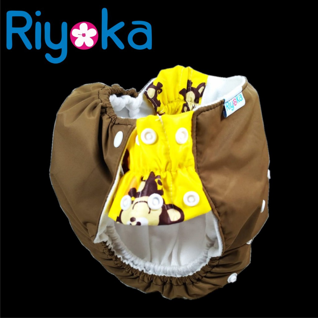 SALE 3 POPOK PEMPES KAIN CUCI ULANG CLODI BAYI RIYOKA PANT BB 7-25 Kg