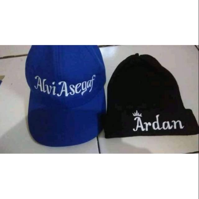 KUPLUK NAMA DAN TOPI NAMA BORDIR UTK BAYI ANAK DEWASA KUPLUK NAMA DAN TOPI NAMA BORDIR UTK BAYI ANAK DEWASA