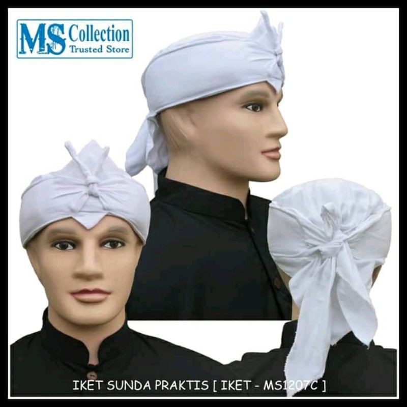blangkon iket sunda praktis bendo putih polos