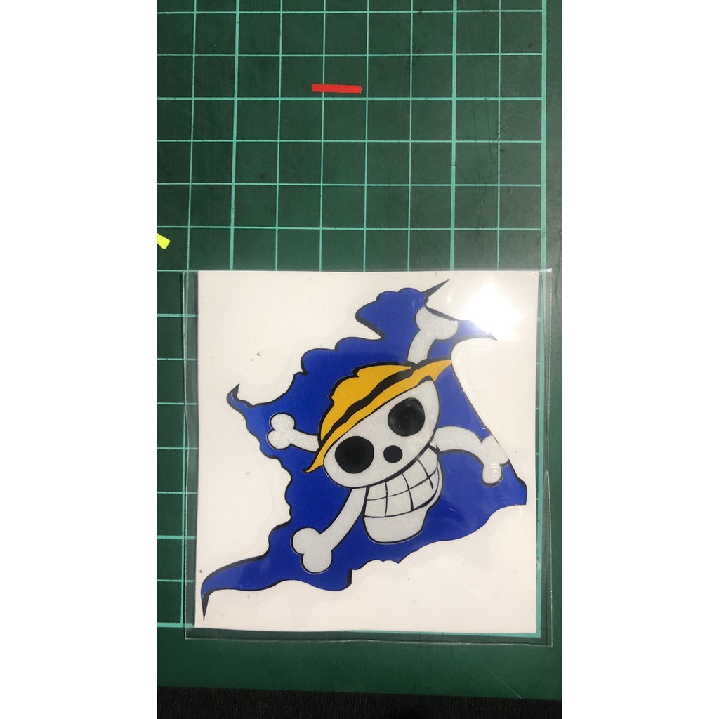 Stiker bendera one piece