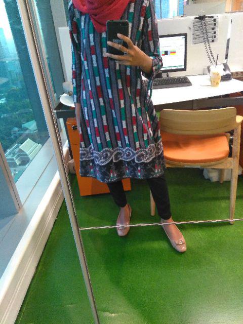 Terlaris Serut Genes Jelita Tunic Navbor Yelbor Whitbor Creambor Tunik Batik Modern Hrb030 Dolbi Dob