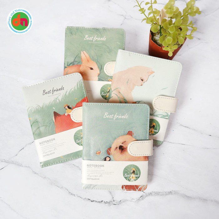 

[RESTOCK] Planner Mingguan Best Friends Animal Leather Weekly Planner A6 Bagus - Fox