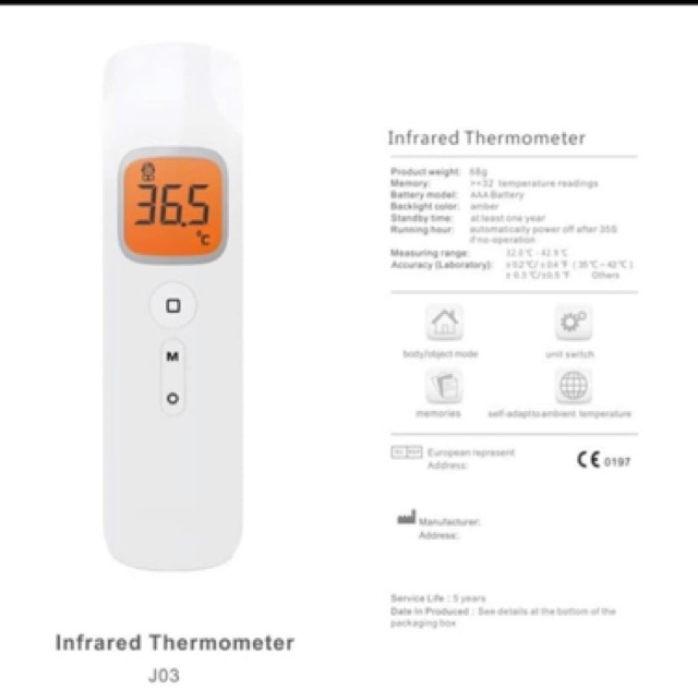 Thermometer Infrared J 03 Thermo Gun