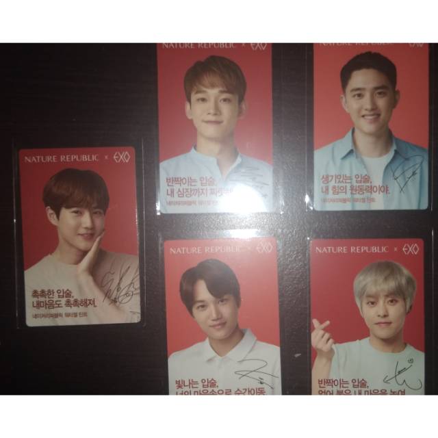 READY STOCK EXO Photocard Nature Republik New Limited Edition, FREE SHEET MASK