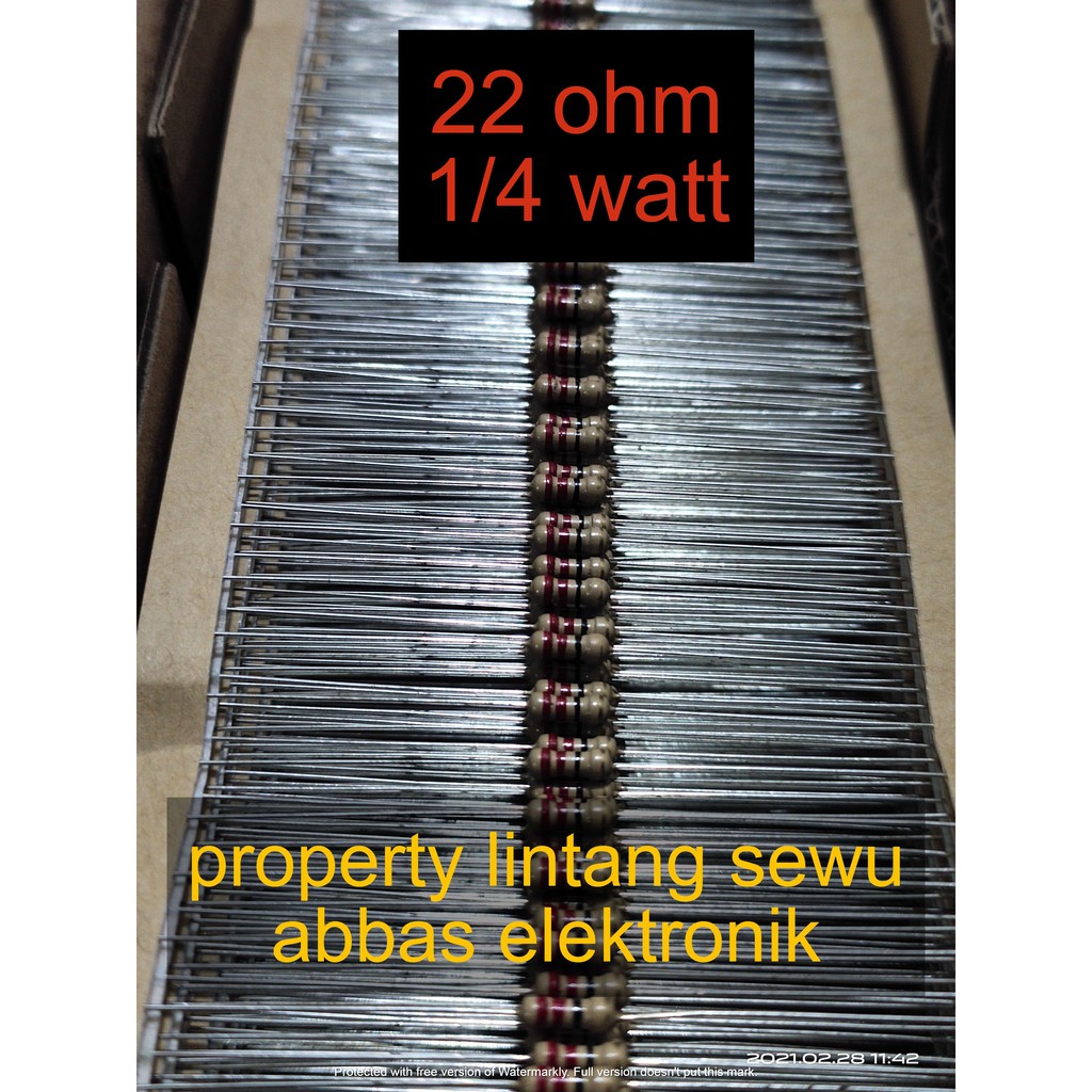 10PCS resistor 22 ohm  0.25 watt