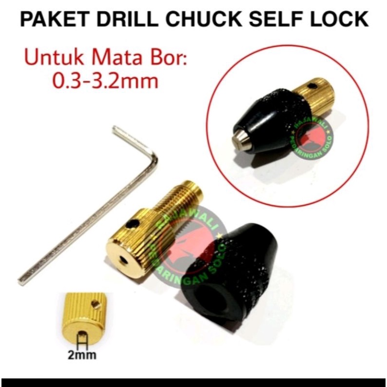 KEPALA DINAMO MINI BOR DRILL CHUCK SET 2MM