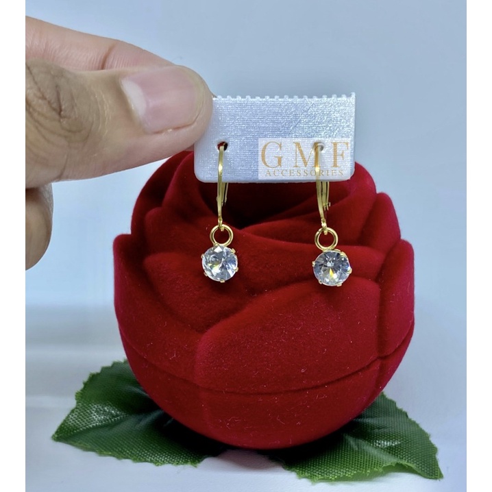 Anting Desi Titanium Anting Ada Bandul Permata Mutiara Anti Karat Stainless Steel