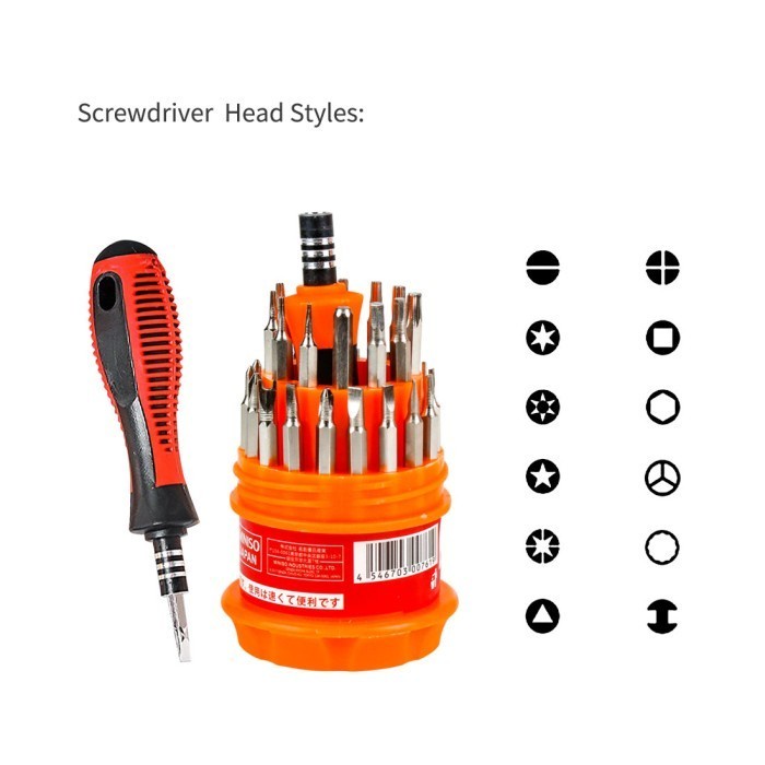 Obeng Set Miniso Screwdriver 31pcs Set Obeng - 31IN1