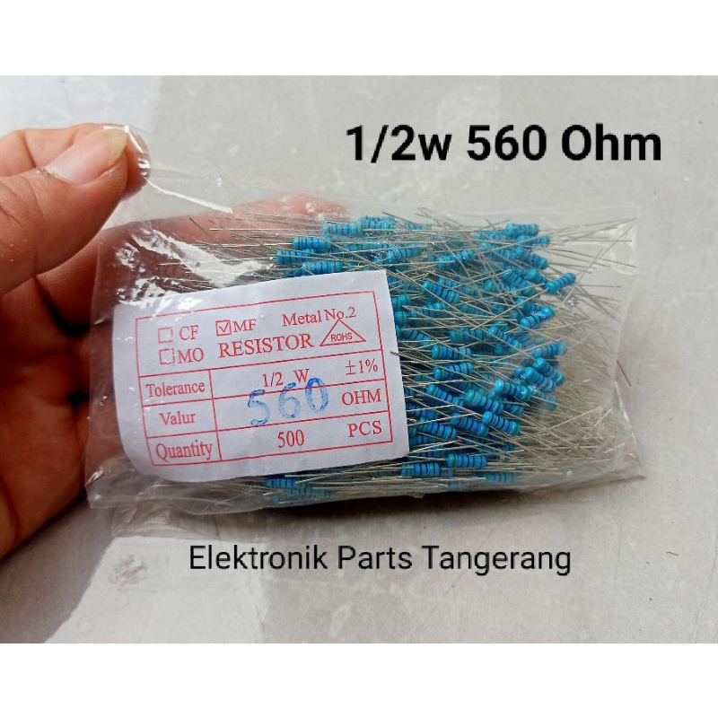 (10 Buah) RESISTOR 1/2 WATT 560 OHM RESISTOR 1/2W 560 OHM RESISTOR 1/2WATT 560 OHM