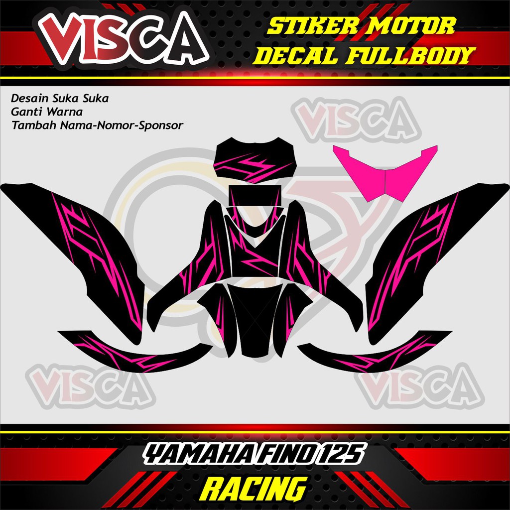 decal FINO FI 125  decal FINO FI 125 decal FINO FI 125 full body FINO 125 RACING PINK STABILO