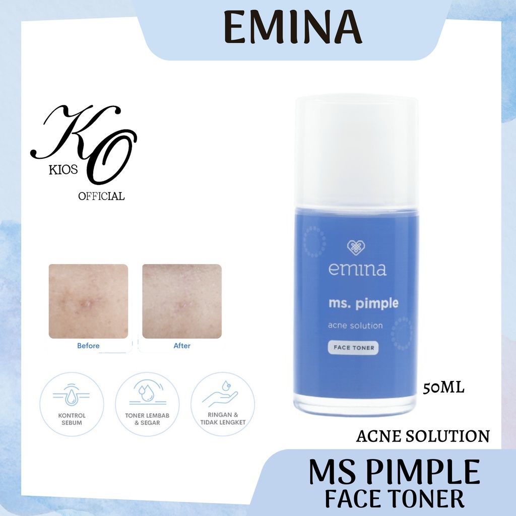 Emina Ms Pimple Acne Solution Series | Calming Gel | Exfoliating Toner | Face Serum | Face Toner | Face Wash | Moisturizing Gel | Spot Gel