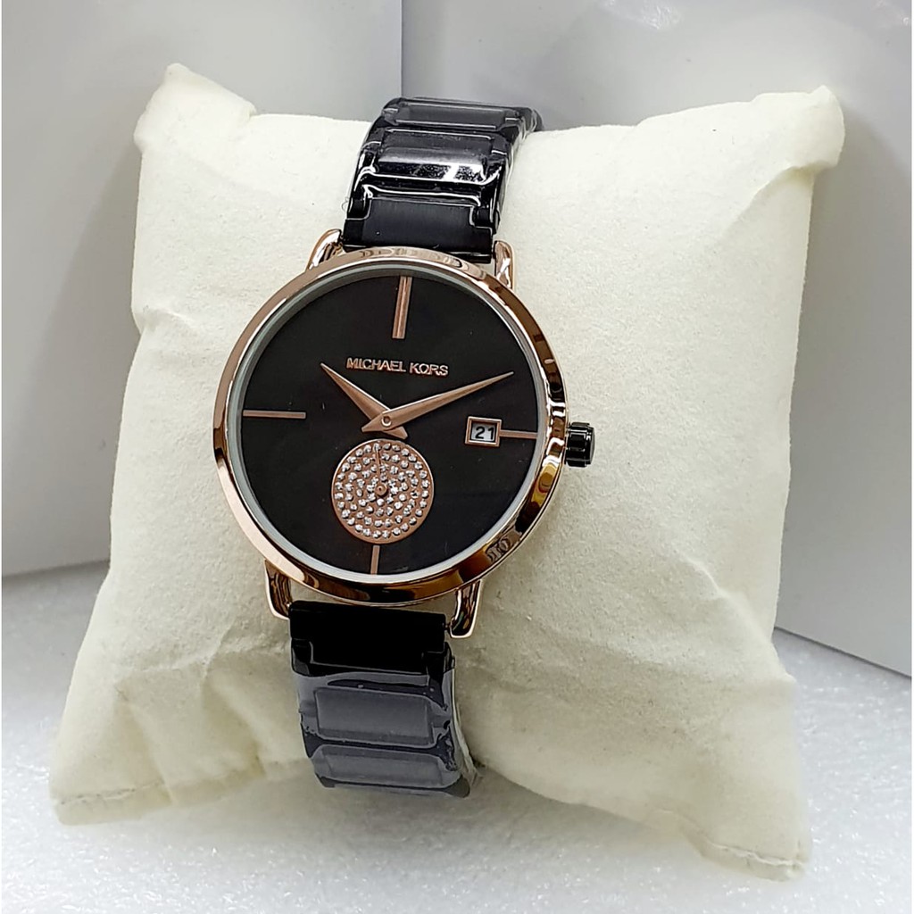 JAM TANGAN WANITA ANTI AIR MK1704 TALI RANTAI ANTI KARAT MODEL ELEGAN FASHION WANITA INCLUDE BOX