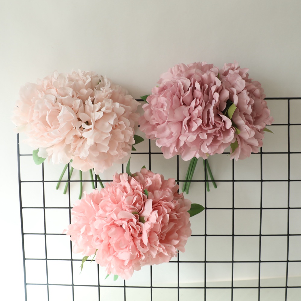 Bunga Kecil Batang Blooming Peony Putih Salem Mawar Wedding Aesthetic Shabby Pastel Seserahan Hiasan